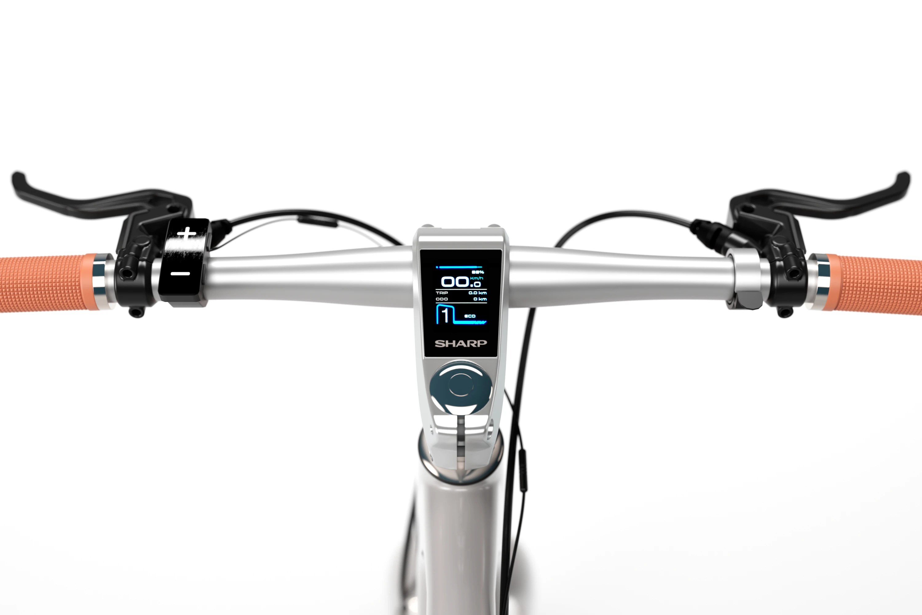 Hybrydowy-rower-elektryczny-Sharp-wbudowany-wyswietlacz